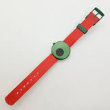 1999 Green & Red Dragon Flik Flak Uhren | 90er Jahre Vintage Swiss Uhr