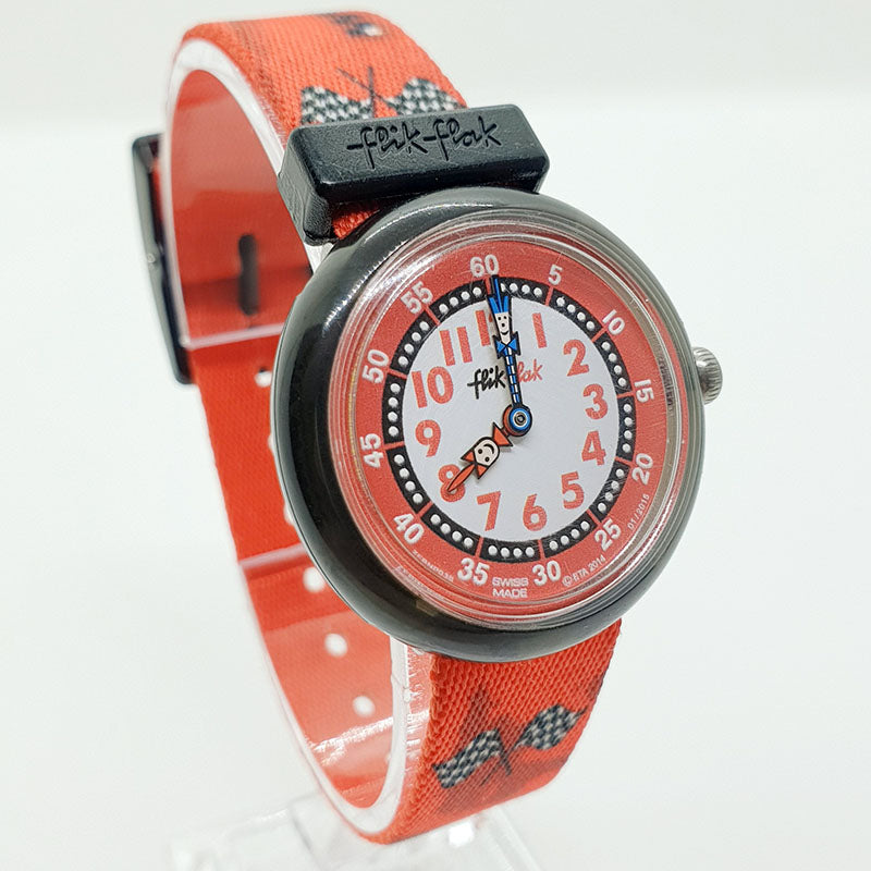 2014 Flik Flak Racing FBNP038 Watch | Red Dial Swiss Racing Watch ...