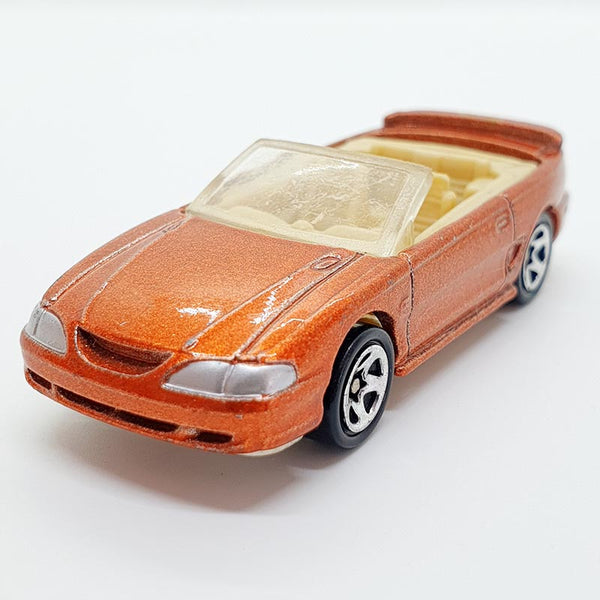 Vintage 1996 Orange Mustang GT Hot Wheels Auto | Ford Toy Car