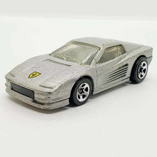 Vintage 1997 Silver Ferrari Testarossa F512m Hot Wheels Coche | Coche de juguete Ferrari