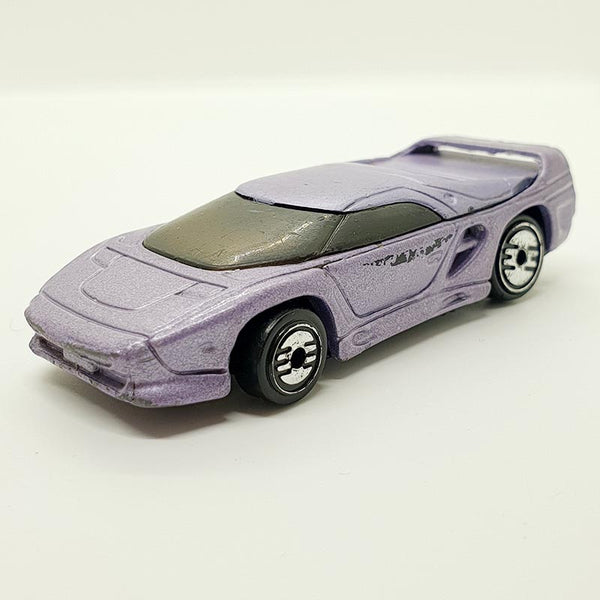 Vintage 1993 Purple Vector "Avtech" WX-3 Hot Wheels سيارة | لعبة لعبة غريبة