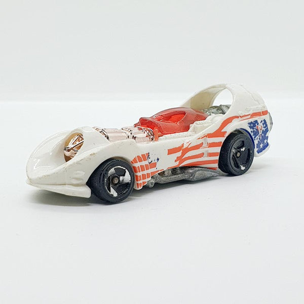 Vintage 1995 White Power Rocket Hot Wheels Car | Rocket Toy Car