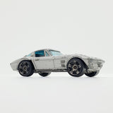 Vintage 2008 Grey Corvette Grand Sport Hot Wheels Car | Corvette Toy Car