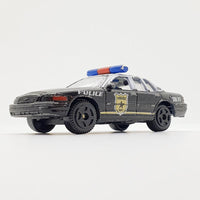 Vintage Black Police Crown Victoria Interceptor Car Toy | Polizeispielzeugauto