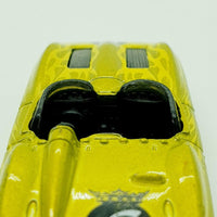 Vintage 2002 Yellow Corvette Stingray Hot Wheels Auto | Corvette Toy Car
