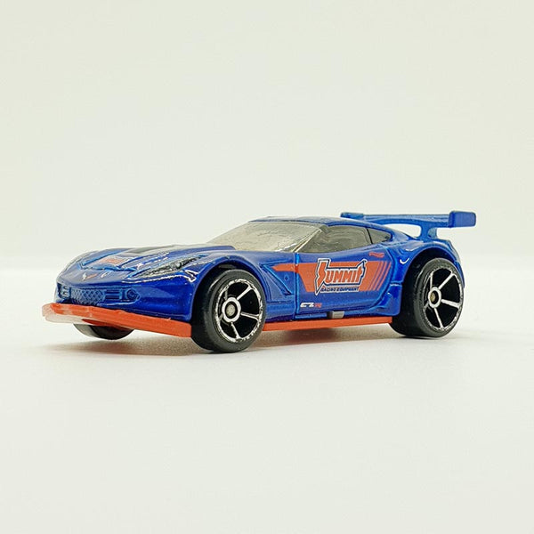 Vintage 2014 Blue Corvette C7 R Hot Wheels Coche | Coche de carreras de Corvette