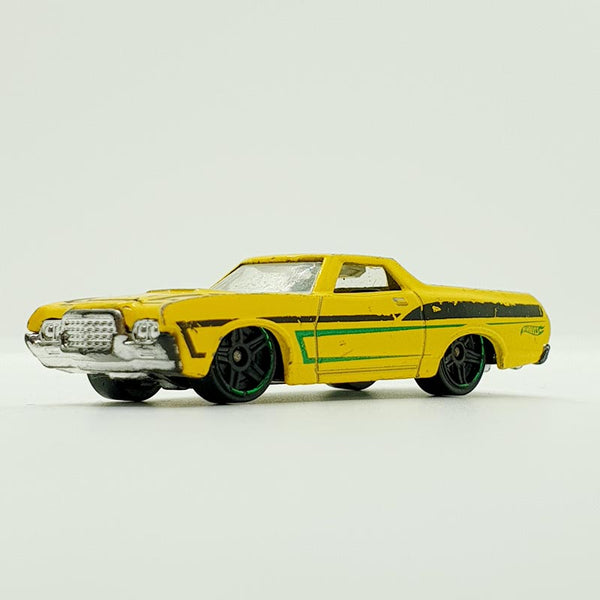 Vintage 2008 Yellow '72 Ford Ranchero Hot Wheels Auto | Alte Schule Ford