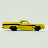 Vintage 2008 Yellow '72 Ford Ranchero Hot Wheels Auto | Alte Schule Ford