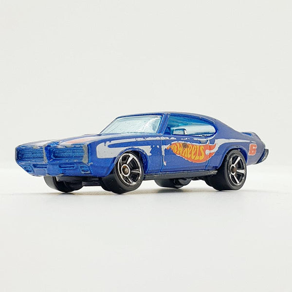 Vintage 2011 Blue '69 Pontiac GTO Hot Wheels Car | Pontiac Toy Car