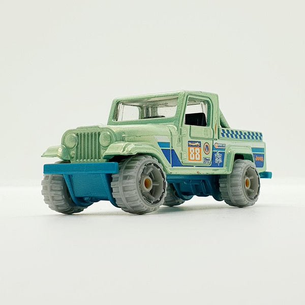 Vintage 2012 Blue Jeep Truck Hot Wheels سيارة | سيارة لعبة جيب بارد
