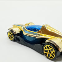 Vintage 2010 Gold Tone Formula Street Hot Wheels Car | Exotic Toy Car