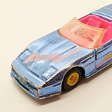 Vintage 1990 Blue Custom Corvette Hot Wheels Auto | Ultra seltener Spielzeugauto