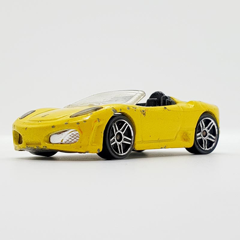 Vintage 2009 Yellow Ferrari F430 Spider Hot Wheels Car