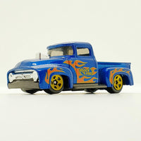 Vintage 2008 Blue DTX35 Custom '56 Ford Truck Hot Wheels Auto | Alter Schulauto