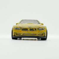 Vintage 2014 Yellow BMW M4 Hot Wheels Car | BMW M Toy Car