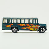 Vintage 1997 Bus scolaire vert Hot Wheels Voiture | Bus jouet vintage