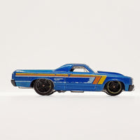 Vintage 2009 Blue '71 El Camino Hot Wheels Car | Muscle Toy Car