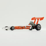 Vintage 1992 White Dragster Hot Wheels Auto | Cool Drag Toy Car Car