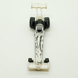 Vintage 1993 White Dragster Hot Wheels Coche | Arrastre de juguete