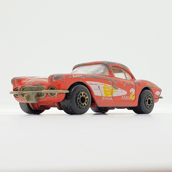 Vintage 1982 Red '62 Corvette Matchbox Toy de coche | Coche de juguete de Corvette