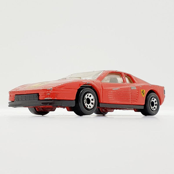 Vintage 1986 Red Ferrari Testarossa Matchbox Jouet de voiture | Voiture de ferrari ultra rare