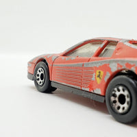 خمر 1986 Red Ferrari Testarossa Matchbox لعبة السيارة | سيارة لعبة فيراري