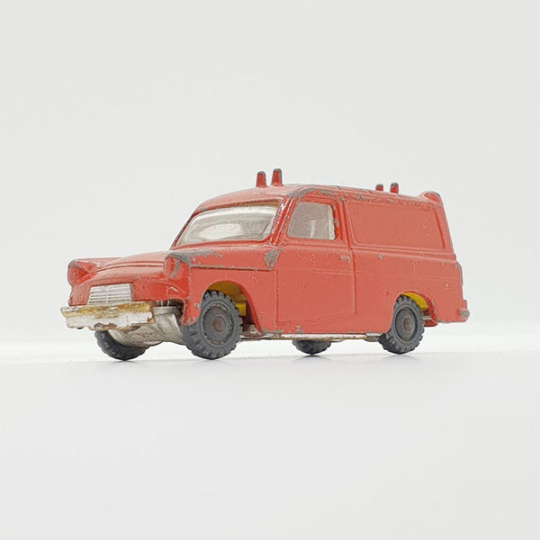 Vintage 1966 Red Ford Thames Van Husky Auto giocattolo | Auto giocattolo di emergenza