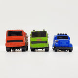 Vintage viele 3 Maisto -Autospielzeuge | Retro Utility Toy Trucks