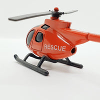 Jouet d'hélicoptère de sauvetage rouge vintage | Hélicoptère d'urgence