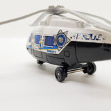 Vintage White Police Helicopter Toy | Retro Toys for Sale