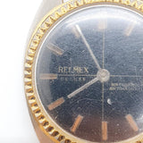 Dark Dial Relmex De Luxe Watch for Parts & Repair - NOT WORKING
