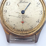 Halcon 17 Jewels degli anni '70 orologio svizzero per parti e riparazioni - Non funzionante