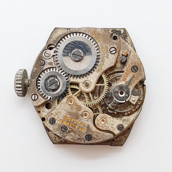 Vintage Tribune Swiss Watch Movement & Face 6 Jewel Watch Parts