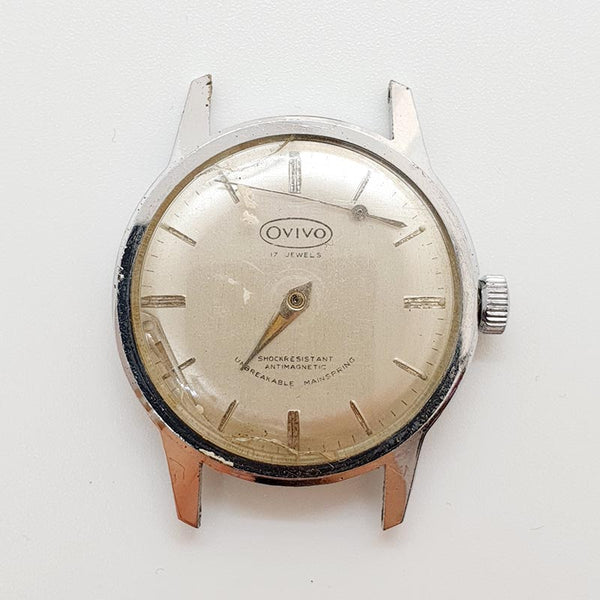 1970er Jahre Ovivo 17 Juwelen Uhr Für Teile & Reparaturen - nicht funktionieren