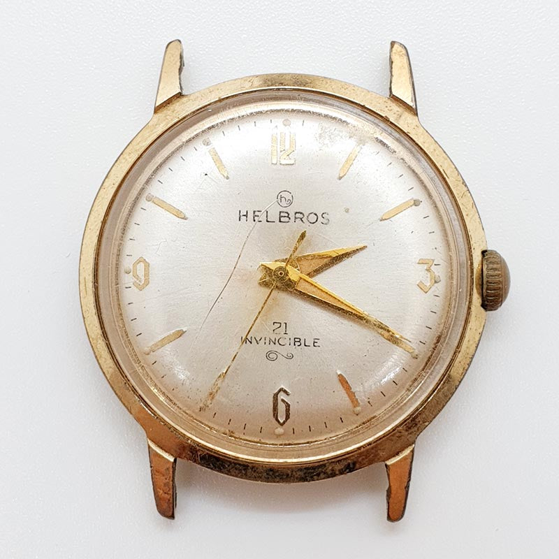 珍品　エルグロス　HELBROS 手巻き　腕時計　ビンテージ Helbros 21 Invincible New York USA Watch for Parts & Repair