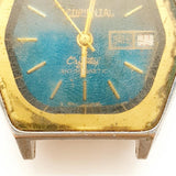 Cristal Coriental de Dial Blue reloj Para piezas y reparación, no funciona