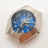 Blue Dial 17 Jewels Swiss Automatic Watch for Parts & Repair - NOT WORKING
