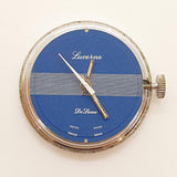Blue Dial Lucerne de Luxe 17 Jewels Watch for Parts & Repair - NOT WORKING