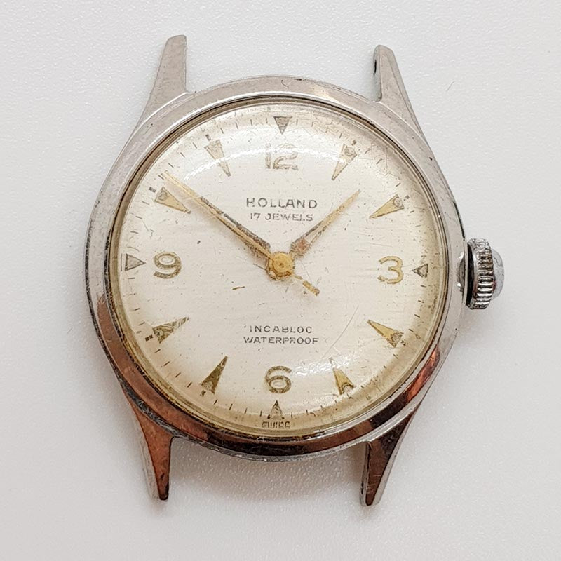 Verni T Swiss Made 25 Jewels Automatic Watch for Parts Repair