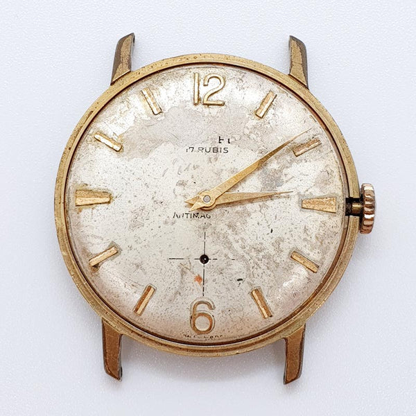 17 Jewels Swiss Made Mechanical 1970s Watch for Parts & Repair - NOT WORKING