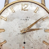 17 joyas suizas hechas mecánicas 1970 reloj Para piezas y reparación, no funciona