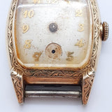 1949 Art Deco 17 Jewels Bulova A9 Watch for Parts & Repair - NOT WORKING