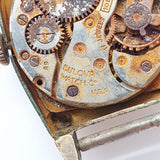 1949 Art déco 17 bijoux Bulova A9 montre pour les pièces et la réparation - ne fonctionne pas
