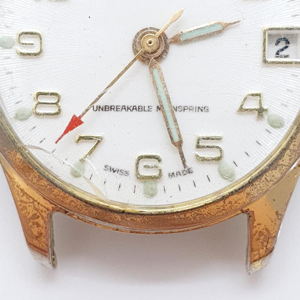 Lucerne Calendar Diamond Tooled Swiss Made Watch for Parts Vintage Radar Lucerne Calendar Diamond Tooled Swiss Made Watch for Parts Vintage Radar