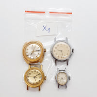 1980 Lot de 4 Timex Montres mécaniques pour les pièces et la réparation - ne fonctionne pas