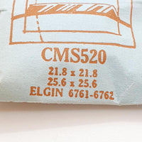 Elgin 6761-6762 CMS520 Watch Crystal للأجزاء والإصلاح
