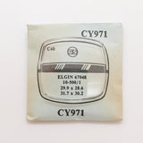 Elgin 67048 Cy971 Uhr Kristall für Teile & Reparaturen