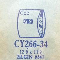Elgin 9341 Cy266-34 Crystal di orologio per parti e riparazioni