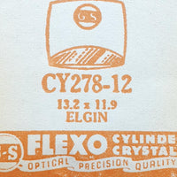 Elgin Cy278-12 Uhr Kristall für Teile & Reparaturen