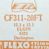 Elgin 6321 CF311-20ft Uhr Kristall für Teile & Reparaturen